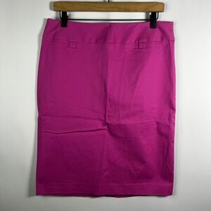 Vintage Merona Skirt Women 10 Pink A-Line Mini Side Zip Cotton Blend Career Chic